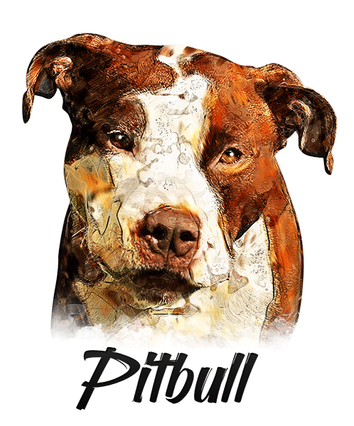 Pit Bull Terrier Non Cropped T-Shirt - Vivid Colors