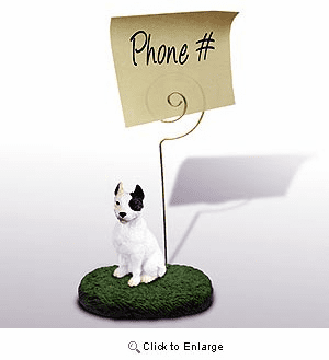 Pit Bull Terrier Note Holder (White)
