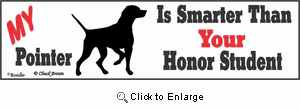 Pointer Bumper Sticker Honor Student