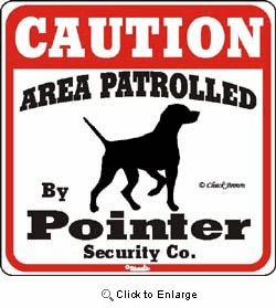 Pointer Caution Sign