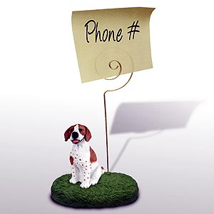 Pointer Note Holder (Brown & White)