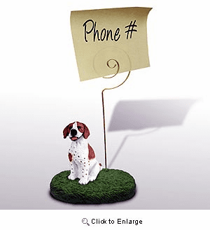 Pointer Note Holder (Brown & White)