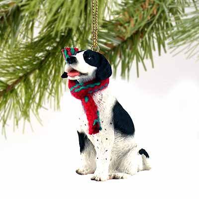 Pointer Tiny One Christmas Ornament Black-White