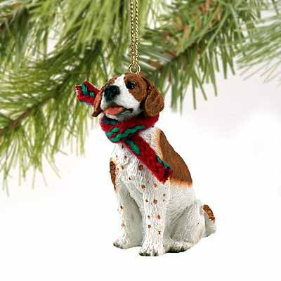 Pointer Tiny One Christmas Ornament Brown-White