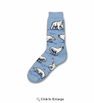 Polar Bear Blue Socks