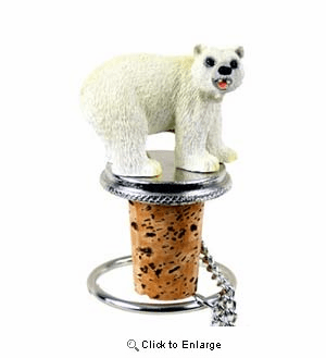 Polar Bear Bottle Stopper