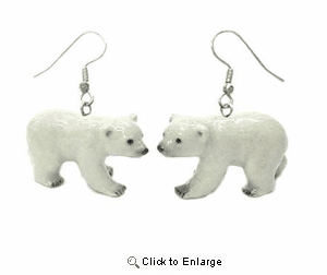Polar Bear  Earrings True to Life