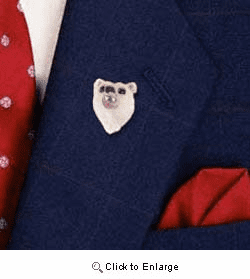Polar Bear Pin Hand Painted Resin