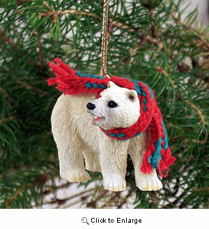 Polar Bear Tiny One Christmas Ornament