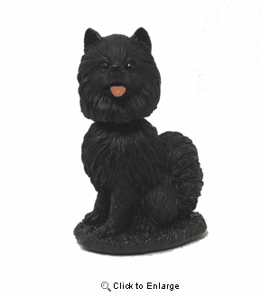  Pomeranian Bobblehead Black