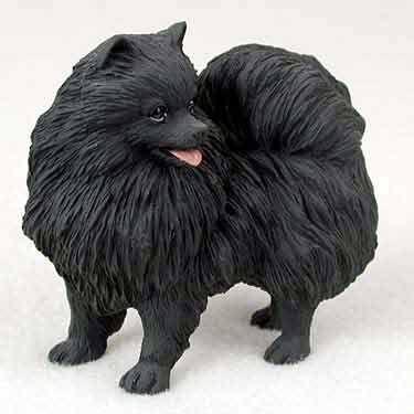 Pomeranian Figurine Black