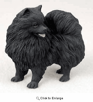 Pomeranian Figurine Black