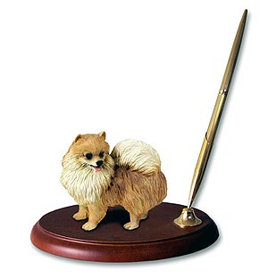 Pomeranian Pen Holder (Red)