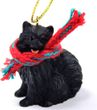 Pomeranian Tiny One Christmas Ornament Black