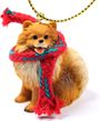 Pomeranian Tiny One Christmas Ornament Red