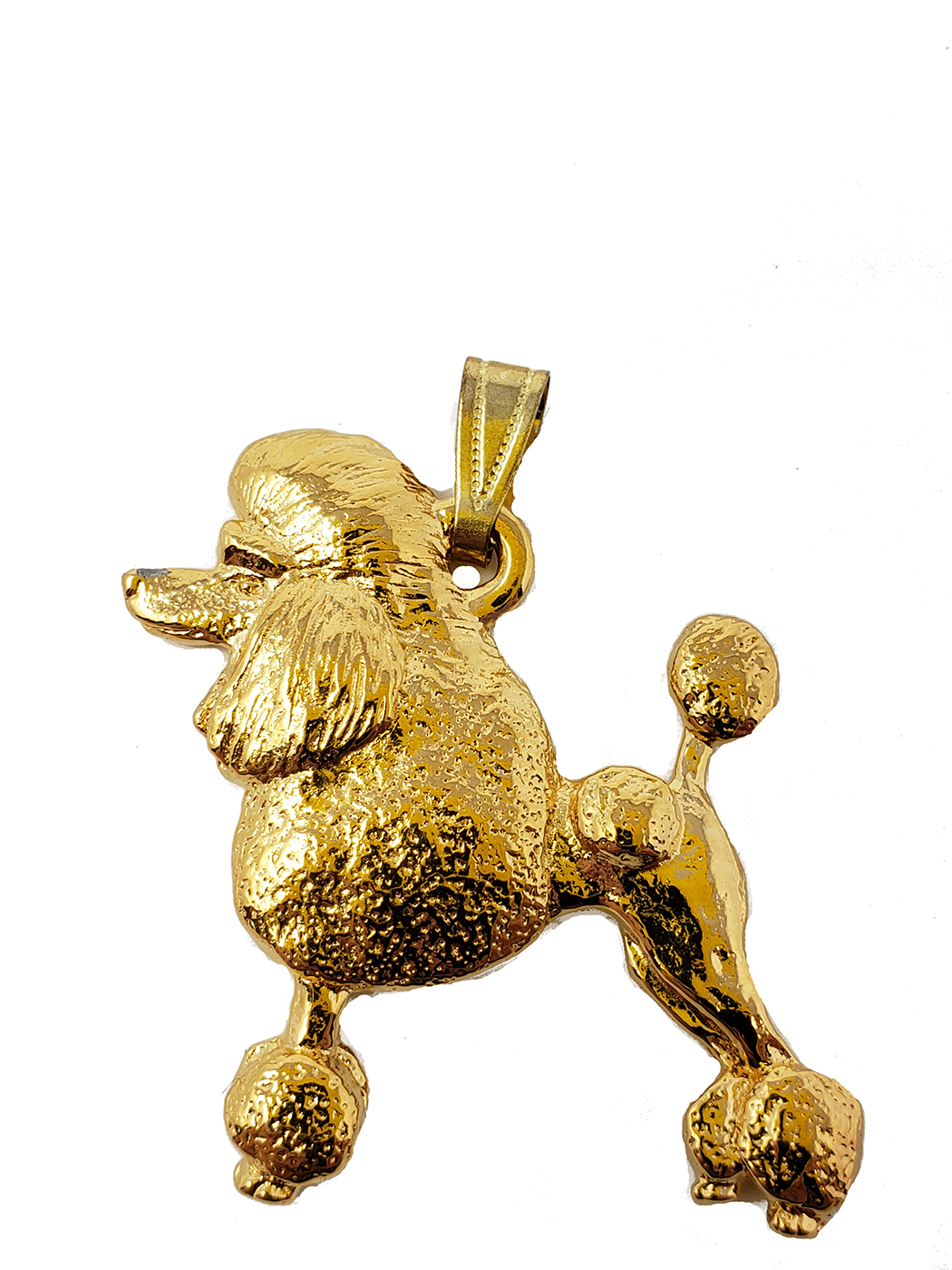 Poodle 24K Gold Plated Pendant Show Cut