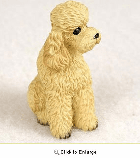 Poodle Apricot Sport Cut Miniature Figurine