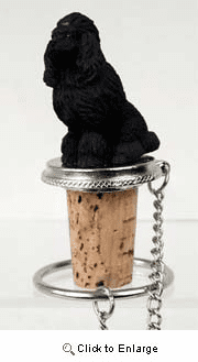 Poodle Bottle Stopper (Black)