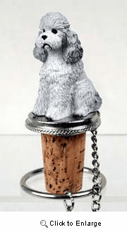 Poodle Bottle Stopper (Gray Sport cut)