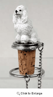Poodle Bottle Stopper (White)