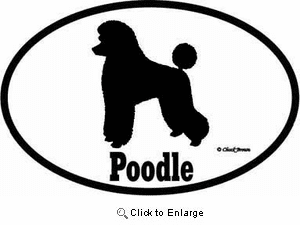 Poodle Bumper Sticker Euro