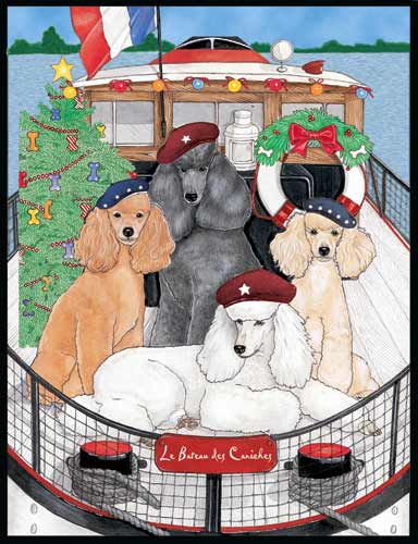 Poodle Christmas Cards