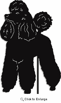 Poodle Garden Stake
