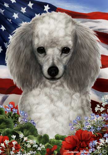 Poodle House Flag Silver