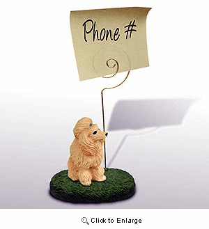 Poodle Note Holder (Apricot)