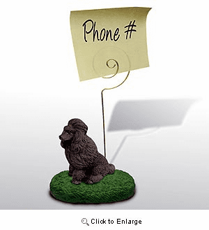 Poodle Note Holder (Chocolate)