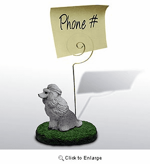 Poodle Note Holder (Gray)
