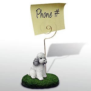 Poodle Note Holder (Gray Sport cut)