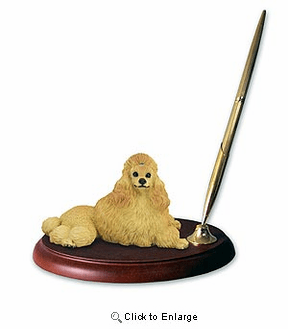Poodle Pen Holder (Apricot)