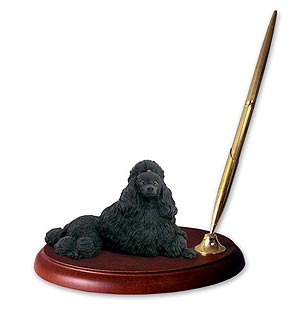 Poodle Pen Holder (Black)