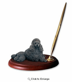 Poodle Pen Holder (Chocolate)