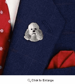 Poodle Pin Hand Painted Resin