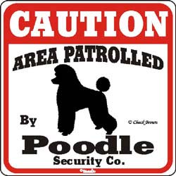 Poodle Caution Sign