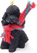 Poodle Tiny One Christmas Ornament Black Sport Cut