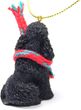 Poodle Tiny One Christmas Ornament Black Sport Cut