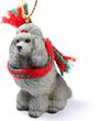 Poodle Tiny One Christmas Ornament Gray