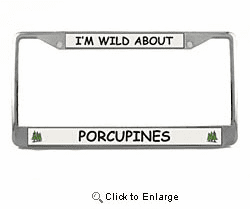 Porcupine License Plate Frame