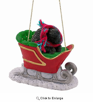 Porcupine Sleigh Ride Christmas Ornament