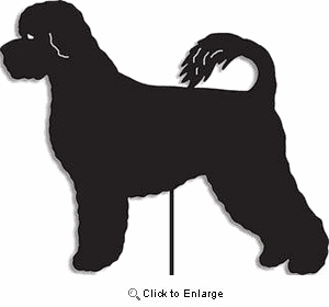 Portuguese Water Dog Garden Stake