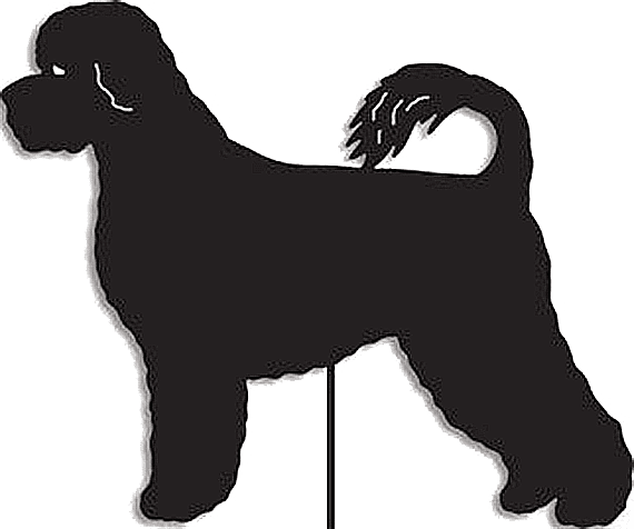 Portuguese Water Dog Garden Stake