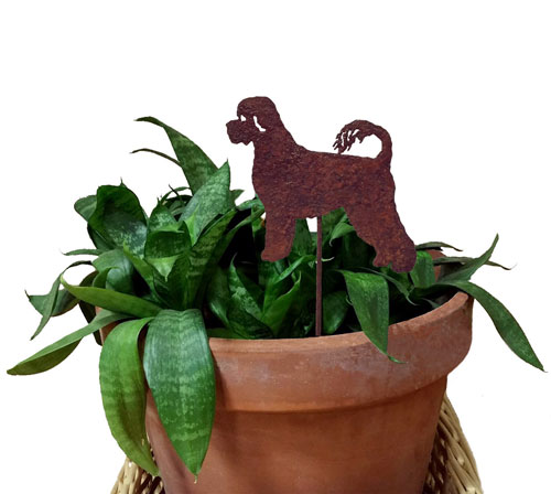 Portuguese Water Dog Plant Stake