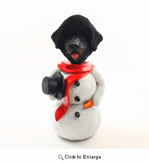 Portuguese Water Dog Snowman Christmas Decoration