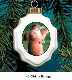 Prairie Dog Christmas Ornament Porcelain