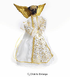 Pug Angel Christmas Tree Topper