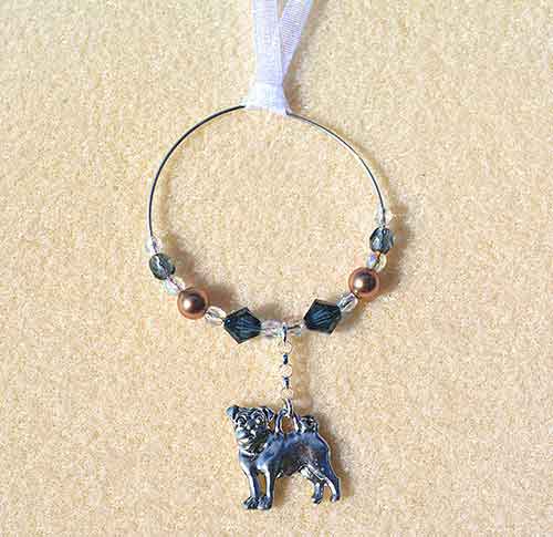 Pug Car Charm - Sun Catcher