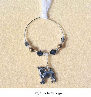 Pug Car Charm - Sun Catcher